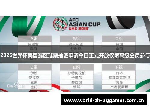 2026世界杯美国赛区球票抽签申请今日正式开放仅限高级会员参与